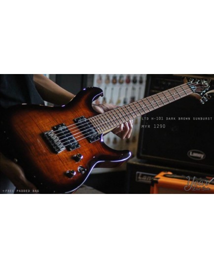LTD H-101 FM DARK BROWN SUNBURST MADE IN INDONESIA (NEW)